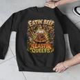 Eatin Beef Blastin Queefs BBQ Dad Grill Cookout Meme Men Graphic Sweatshirt