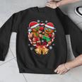 Gingerbread Cookies Christmas Fighting Muay Thai Men Graphic Sweatshirt
