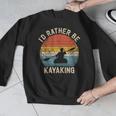 I'D Rather Be Kayaking Canoe Boating Vintage Kayak Men Graphic Sweatshirt