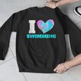 I Love Swimming Swimmer Swim Men Graphic Sweatshirt I Love Swimming Swimmer Swim Men Graphic Sweatshirt