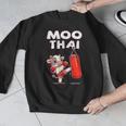 Moo Thai Muay Thai Cow Thai Boxing For Kids Muay Thai Men Graphic Sweatshirt