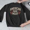 Muay Thai American Nak Fighter Identity Boxing Proud Sport Men Graphic Sweatshirt