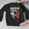 Muay Thai Cat Meow Thai Thai Boxing For Youth Muay Thai Men Graphic Sweatshirt