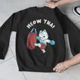 Muay Thai Cat Meow Thai Punch Bag Martial Arts Men Graphic Sweatshirt