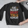 Muay Thai Fighter Eat Sleep Repeat Lifestyle Training Men Graphic Sweatshirt Muay Thai Fighter Eat Sleep Repeat Lifestyle Training Men Graphic Sweatshirt
