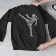 Muay Thai Martial Arts Typography Kickboxer Girls Kickboxing Men Graphic Sweatshirt