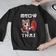 Muay Thai Meow Thai & Thai Boxing Muay Thai Cat Men Graphic Sweatshirt Muay Thai Meow Thai & Thai Boxing Muay Thai Cat Men Graphic Sweatshirt