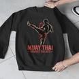 Muay Thai Respect The Art Martial Arts Kickboxing MMA Men Graphic Sweatshirt