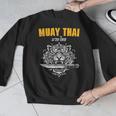Muay Thai Sak Yant MMA Tattoo Tiger Lion Knife Martial Art Men Graphic Sweatshirt