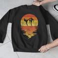 Muay Thai Shirt Retro Sunset 70s Vintage Muay Thai Men Graphic Sweatshirt