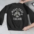 Muay Thai Thailand Vintage Tiger Fighter Training Small Men Graphic Sweatshirt