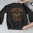 Muay Thai Vintage Thai Boxing Warrior Art Of 8 Limbs Men Graphic Sweatshirt