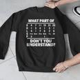 What Is Part Of Don't You Understand Swimming Swimmer Swimming Men Graphic Sweatshirt What Is Part Of Don't You Understand Swimming Swimmer Swimming Men Graphic Sweatshirt