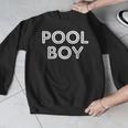 Pool Boy Saying Swim Cool Swimmer Swimming Pool Men Graphic Sweatshirt