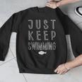 Pretty Fish Just Keep Swimming Men Graphic Sweatshirt Pretty Fish Just Keep Swimming Men Graphic Sweatshirt