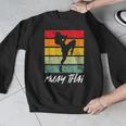 Retro Muay Thai Vintage MMA Martial Arts Thailand Boxing Men Graphic Sweatshirt