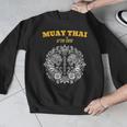 Sak Yant Muay Thai Art Tattoo Twin Tiger Kickboxing Thailand Men Graphic Sweatshirt
