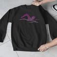 Silhouette Icon Swimmer Stuff Girls Swimming Men Graphic Sweatshirt