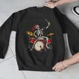 Skeleton Drummer Skull Drum Kit Halloween Sleeveless Men Graphic Sweatshirt