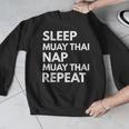 Sleep Nap Muay Thai Repeat Lover Martial Arts Men Graphic Sweatshirt Sleep Nap Muay Thai Repeat Lover Martial Arts Men Graphic Sweatshirt