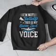 Swim Dad Voice Swimming Dad Of A Swimmer Father Men Graphic Sweatshirt