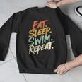 Swimmer Eat Sleep Swim Repeat I Swimming Men Graphic Sweatshirt Swimmer Eat Sleep Swim Repeat I Swimming Men Graphic Sweatshirt