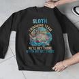Swimmer Swim Sloth Swimming Team Retro Men Graphic Sweatshirt Swimmer Swim Sloth Swimming Team Retro Men Graphic Sweatshirt