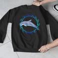 Swimming Dolphin Maori Sun Tribal Waves 2-Sided Men Graphic Sweatshirt Swimming Dolphin Maori Sun Tribal Waves 2-Sided Men Graphic Sweatshirt