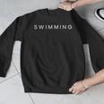 Swimming Minimalist Text Swimmer Coach Men Graphic Sweatshirt Swimming Minimalist Text Swimmer Coach Men Graphic Sweatshirt