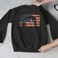 Swimming Swim Team Distressed American Flag USA Swimmer Men Graphic Sweatshirt Swimming Swim Team Distressed American Flag USA Swimmer Men Graphic Sweatshirt