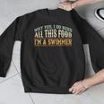 Swimming Swimmer Eating Swim Men Graphic Sweatshirt