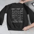 Swimming Swimmer What Part Don't You Understand Swim Team Men Graphic Sweatshirt