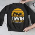Swimming Swimmer Swim Team So I Don't Punch Men Graphic Sweatshirt