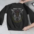 Twin Tiger Sak Yant Muay Thai Fighter Tee Martial Art Men Graphic Sweatshirt Twin Tiger Sak Yant Muay Thai Fighter Tee Martial Art Men Graphic Sweatshirt