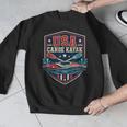 USA Canoe Kayak Paddling American Flag Emblem Men Graphic Sweatshirt