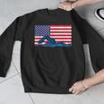 USA Flag Swimmer Swimming Sport Athlete Swim Swimming Men Graphic Sweatshirt