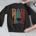 Vintage BBQ Dad Silhouette Father's Day Retro Men Graphic Sweatshirt