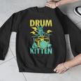Women's Cute Drummer Cat Drum Kitten Men Graphic Sweatshirt