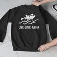 Women's Kayaking Live Love Kayak Kayaker Canoe Boat Paddling Lover Men Graphic Sweatshirt