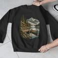 Women's Lakeside Canoe Cabin Escape Scene Men Graphic Sweatshirt Women's Lakeside Canoe Cabin Escape Scene Men Graphic Sweatshirt