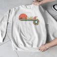 Canoe Retro Vintage Sunset Rainbow Raglan Baseball Tee Men Graphic Sweatshirt