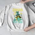 Cute Drummer Cat Drum Kitten Men Graphic Sweatshirt Cute Drummer Cat Drum Kitten Men Graphic Sweatshirt