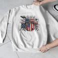 Drum Kit With American Flag Graphic For Musicians Men Graphic Sweatshirt Drum Kit With American Flag Graphic For Musicians Men Graphic Sweatshirt