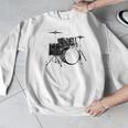 Drum Kit Drummer Band Musical Instrument Rock Music Raglan Baseball Tee Men Graphic Sweatshirt Drum Kit Drummer Band Musical Instrument Rock Music Raglan Baseball Tee Men Graphic Sweatshirt