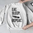 Eat Sleep Canoe Repeat Canoeing Outdoors Raglan Baseball Tee Men Graphic Sweatshirt