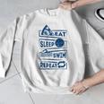 Eat Sleep Swimming Repeat Swimming Men Graphic Sweatshirt Eat Sleep Swimming Repeat Swimming Men Graphic Sweatshirt