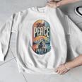 Find Peace Paddle On Canoe Mountain Sunset Men Graphic Sweatshirt Find Peace Paddle On Canoe Mountain Sunset Men Graphic Sweatshirt