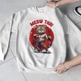Meow Thai Funny Muay Thai And Cats Lover Men Graphic Sweatshirt