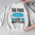 The Pool Is My Happy Place Swimming For Swimmer Men Graphic Sweatshirt The Pool Is My Happy Place Swimming For Swimmer Men Graphic Sweatshirt