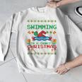 Swimming Christmas Party Swim Swimmer Christmas Ugly Style Men Graphic Sweatshirt Swimming Christmas Party Swim Swimmer Christmas Ugly Style Men Graphic Sweatshirt